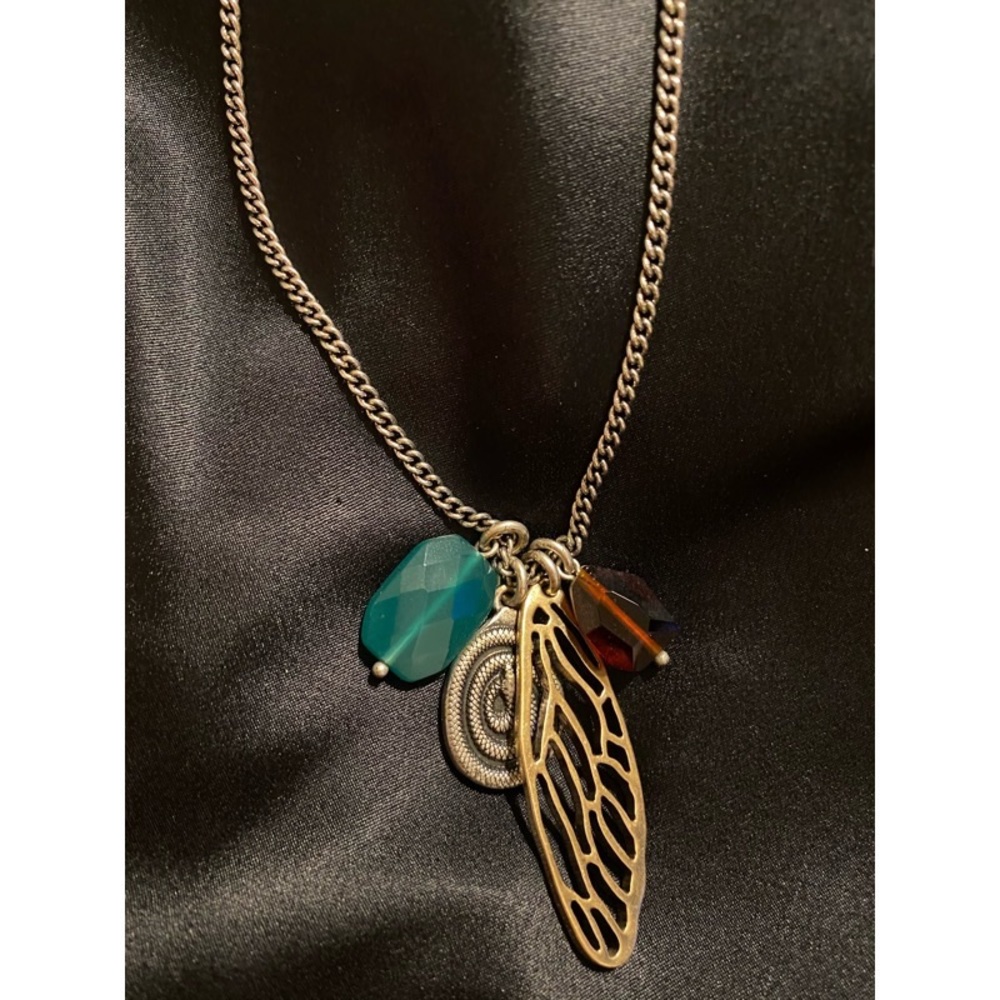 LUCKY BRAND JEWEL SILVER NECKLACE~PENDANT